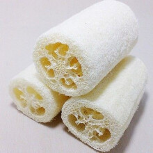 (WHITE Shower Sponge ONLY)6 Luonnollista haurasta loofaa, Luffa Loofa kuorinta kylpy- ja suihkusaippuan pesusieni, vartaloharja, kuuma