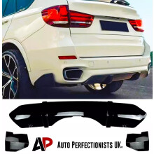 For BMW X5 F15 M Sport Rear Diffuser Lip Valance Bumper + Side Spats X5M