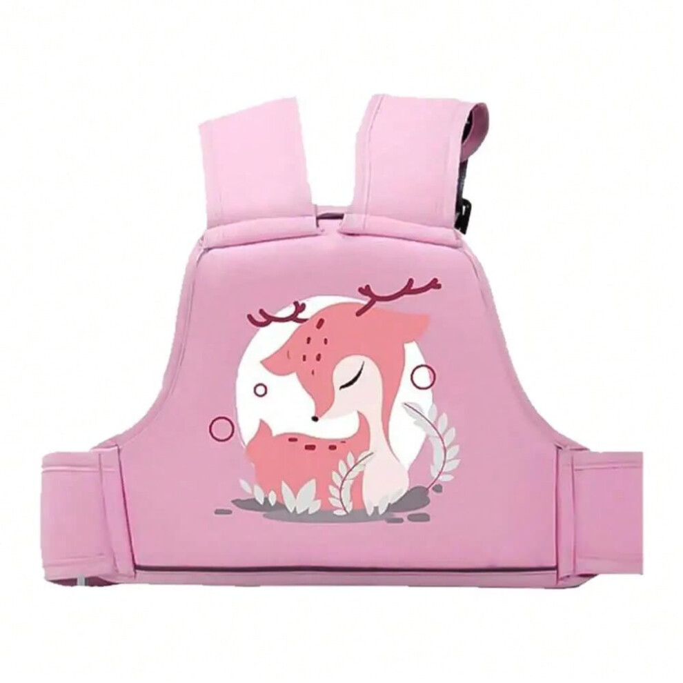 (pink deer) Kids Motorcycle Harness Cartoon Adjustable Breathable Motorcycle Harness Children's Motorcycle Rear Seat Belt For Kids Safety-image-OPC-PHVHGZV-NEW