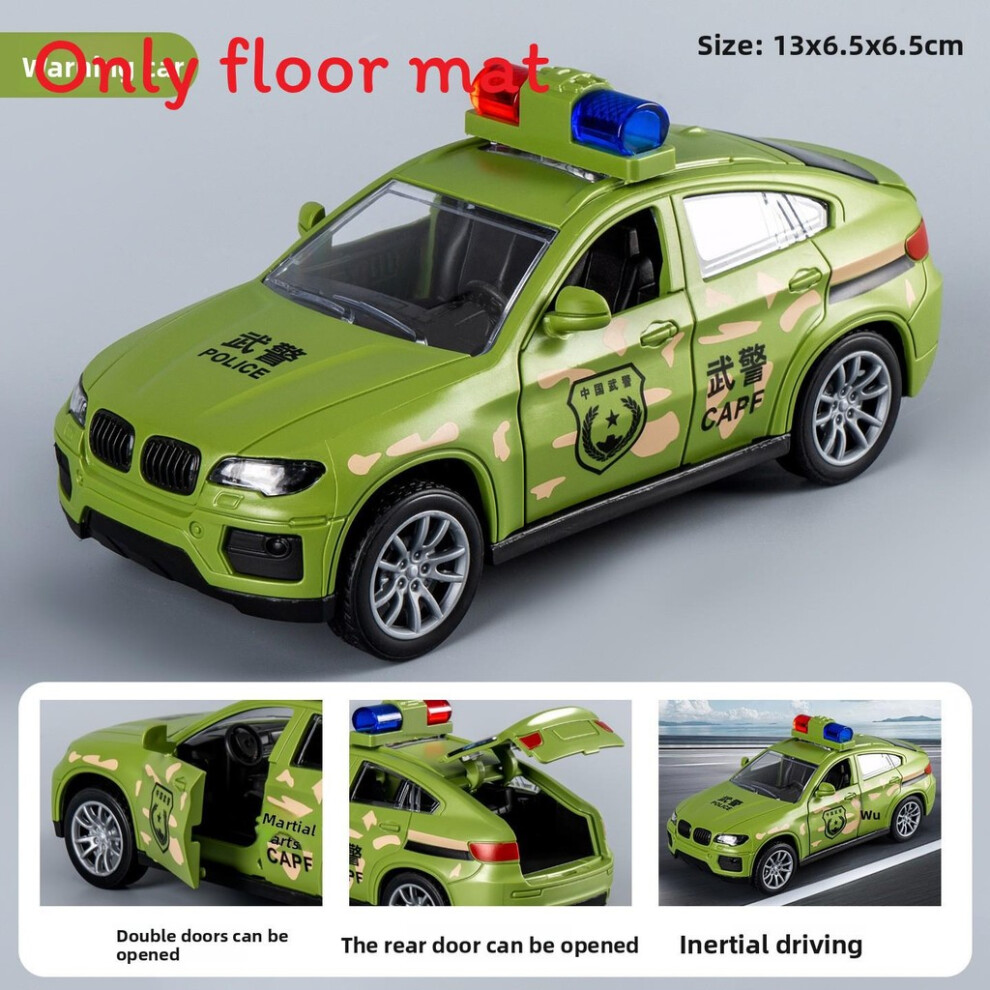 (Green)Camion de pompier d'urgence pour enfants véhicule de police spécial jouet pour tout-petit jeu
