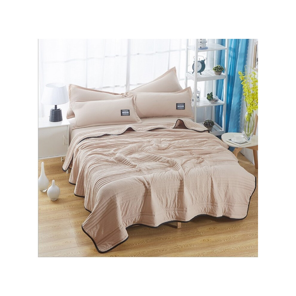 (Camel,150x200cm)Parure de lit climatisée été couleur unie pour chambre cadeau légère