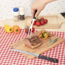 Tramontina Plenus Lightweight Design Carving Fork 26cm Light And Durable Versatile Series Black Dishwasher Safe Ultra Light Made In Brazil 23427100