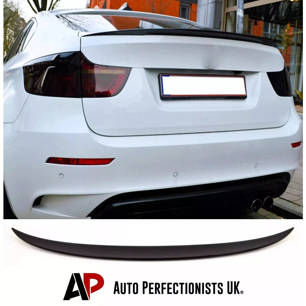 For Bmw X6 E71 X6m Rear Mid Wing Boot Spoiler Lip Body Kit M Sport 08-15 Black 5061072665752