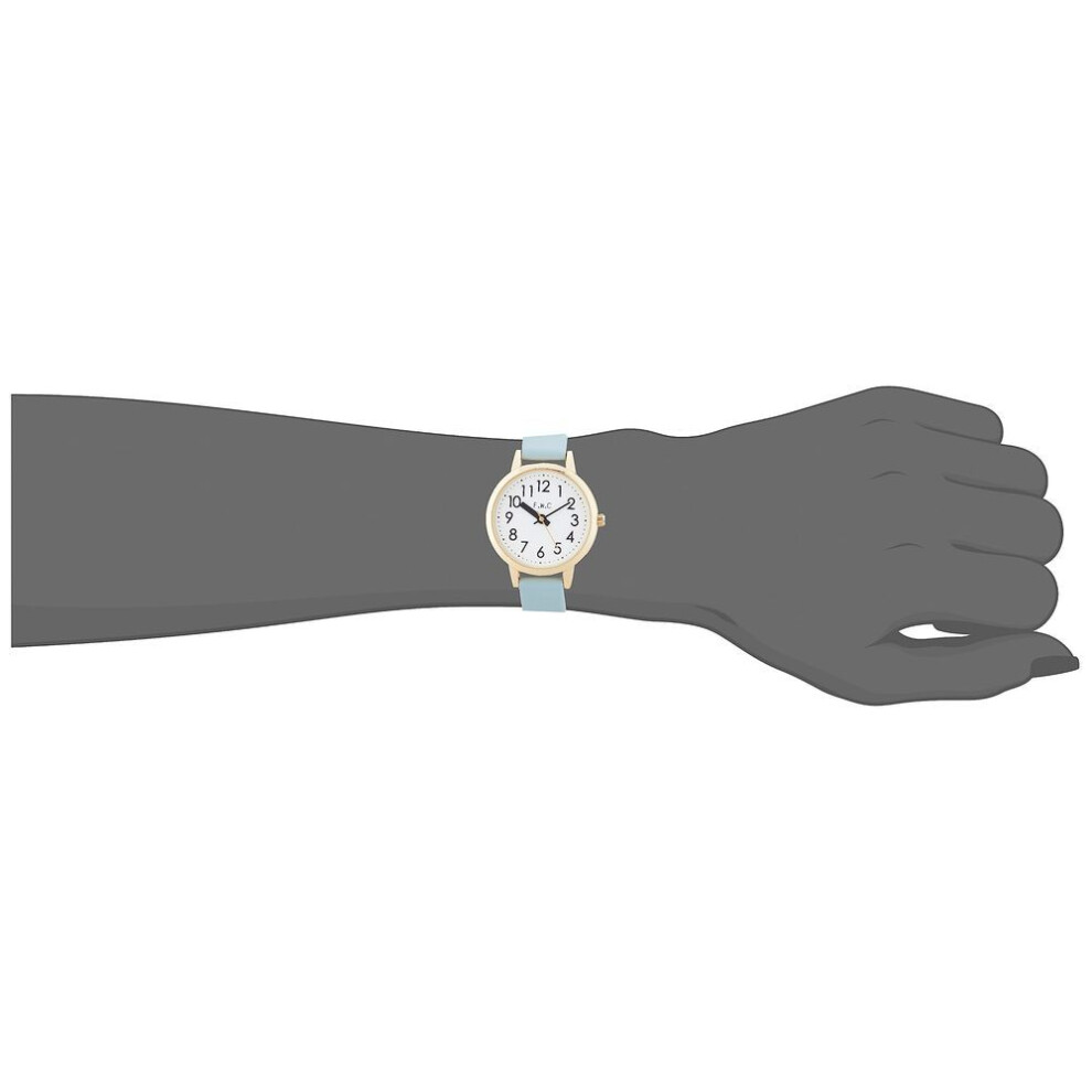 [fieldwork] Analog Master Mkl2301-2 Leather Strap Watch For Women, Blue