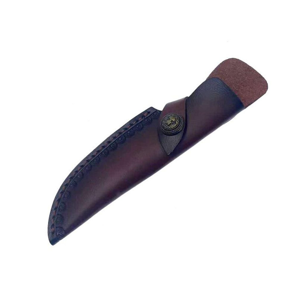 (as the picture, 21cm) 24.5 Cm Protective Case Knife Split Leather Fixed Blade Knife Cover Leather Sheath Scabbard Holsters Kitchen Knife Hunting
