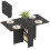 Homcom HOMCOM Rolling Drop Leaf Dining Table Folding Kitchen Table with Open Shelves 2