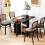 Homcom HOMCOM Rolling Drop Leaf Dining Table Folding Kitchen Table with Open Shelves 1