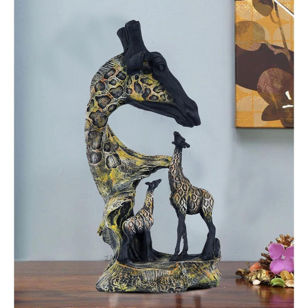 Statue Of Giraffe Sculpture For Home/office/cafe/hotel Decor Decorative Gift Showpiece (pack Of 1, Resin, )