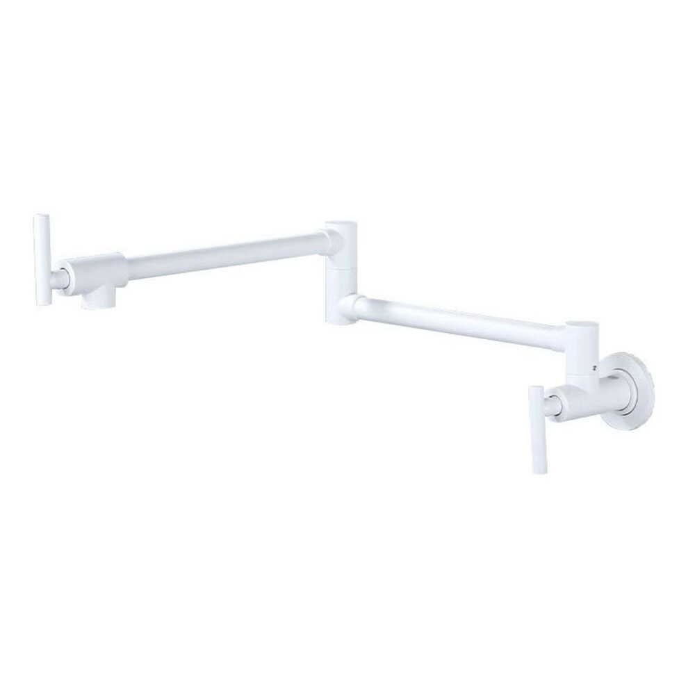 (white) Brass Pot Filler Tap Wall Mounted Kitchen Sink Faucet Black Single Cold Taps Single Hole Faucets 360 Rotate Folding Spout Spigot