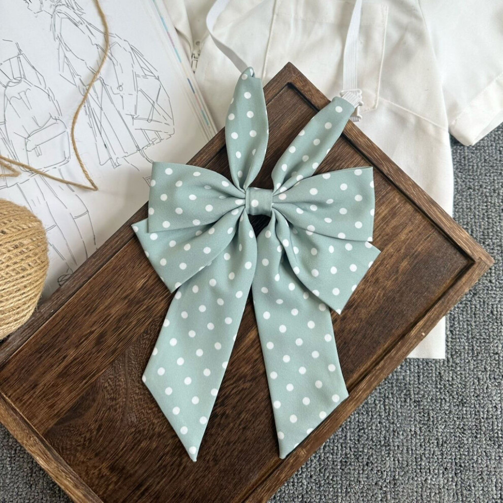 (Mint )Noeud papillon enfant à pois manche long pour fille accessoire scolaire uniforme