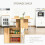Homcom HOMCOM Foldable Dining Table with Storage Shelves for Kitchen, Dining Room 4