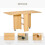 Homcom HOMCOM Foldable Dining Table with Storage Shelves for Kitchen, Dining Room 5