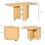 Homcom HOMCOM Foldable Dining Table with Storage Shelves for Kitchen, Dining Room 2