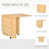 Homcom HOMCOM Foldable Dining Table with Storage Shelves for Kitchen, Dining Room 3