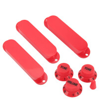 7-teiliges Set Gitarren-Pickup-Abdeckungen für Single-Pickups in Rot