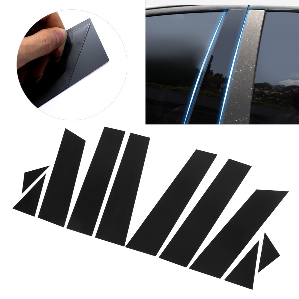 10Pcs Side Window Pillar Post Trim Gloss 4D Style Replacement For Mazda Cxâ5 2017Â2022 Black 8461321210738