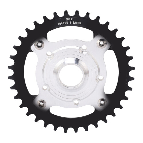 104BCD 36T Kettenblatt-Set 104 mm schwarzer Adapter 1