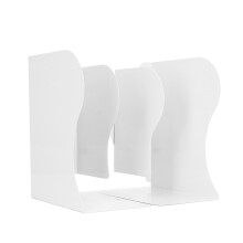 Soportes para libros de escritorio de metal, blancos, retráctiles, grandes y delgados