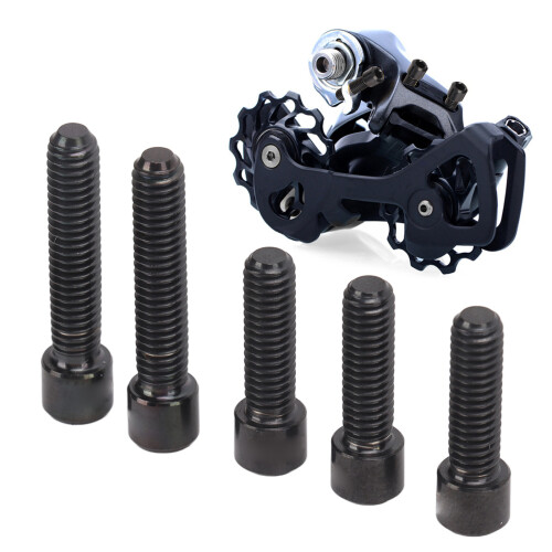 5 Stück Umwerfer-Schrauben M4 13.5mm/20mm Schwarz