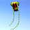 Rahmenloses 3D-Kite 210T 85x88cm Grün/Rot 8