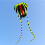 Rahmenloses 3D-Kite 210T 85x88cm Grün/Rot 6