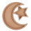 Eid-Holz-Desserttablett Mond natur Buchsbaumholz 30cm 13
