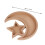 Eid-Holz-Desserttablett Mond natur Buchsbaumholz 30cm 12