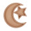 Eid-Holz-Desserttablett Mond natur Buchsbaumholz 30cm 10