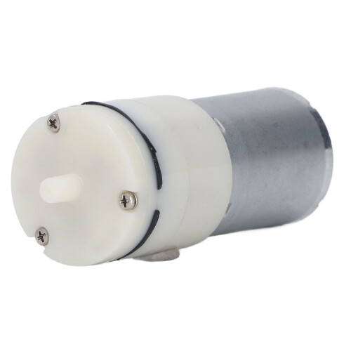 Bomba de aire micro 370 100CC blanca DC12V, 1 puerto 2