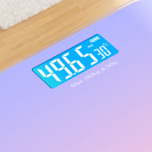 Digital Weight Scale Tempered Glass Smart Accurate Measurement Digital Weight Scale for Home Use LCD Gradient Purple 26x26cm / 10.2x10.2in