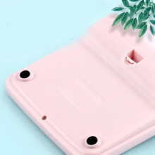 Calculadora de escritorio estándar de 12 dígitos rosa 12x15x2 cm