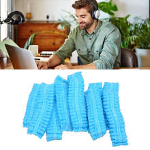 100 Stück Ohrpolsterbezüge - Durchmesser 11 cm blau