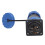 Conector impermeable de 5 pines 380V 45A IP68 negro, 28mm 1