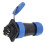 Conector impermeable de 5 pines 380V 45A IP68 negro, 28mm 10