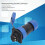 Conector impermeable de 5 pines 380V 45A IP68 negro, 28mm 4
