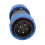 Conector impermeable de 5 pines 380V 45A IP68 negro, 28mm 8