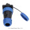 Conector impermeable de 5 pines 380V 45A IP68 negro, 28mm 6