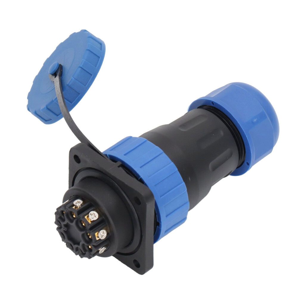 Waterproof Plug Socket Connector 380V 45A Ip68 Waterproof Weld Free Aviation Power Connector 9 Pin, Contact Diameter 1.8Mm / 0.07In 5001321223371