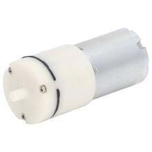 Bomba de aire micro de CC de 12 V con diafragma y puertos de aire de 90 blanca
