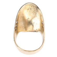 Anillo de latón para el pulgar de tiro con arco, Modelo 22, Talla 22, Dorado