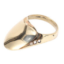 Anillo de pulgar de latón para tiro con arco, 20 mm, dorado, con cordón de seguridad