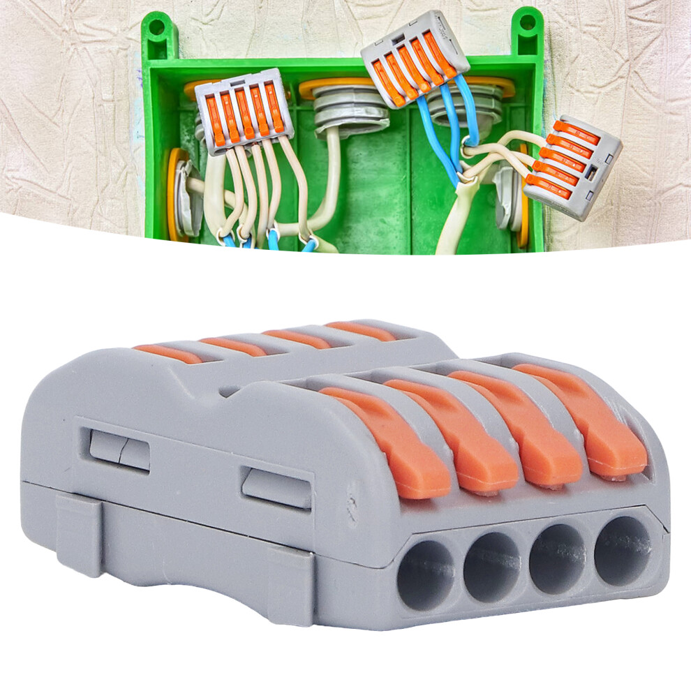 20Pcs Spl Quick Wire Connector Splice Type Soft Hard Cable Connector For Lighting Motor Power Supply Splâ4 4 Port 8741321223410