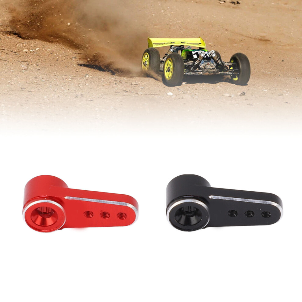 RC Metal Servo Horn Arm 15T RC Steering Arm for AXIAL SCX24 1/24 RC Car Red Black Set-image-OPC-PHVM7SF-NEW