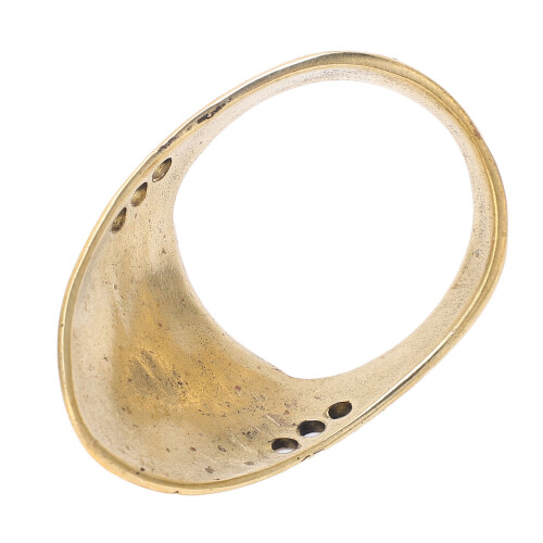 Messing Bogenschießen Daumenring 24 Gold Anti-Verlust-Seil 2