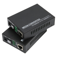 Optischer Ethernet-Medienkonverter 25 km Einzelfaser 10/100 Mbit/s SW Schwarz