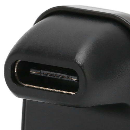 Codo U-Type C USB2.0 M a F, ABS, Negro 2
