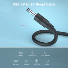 USB-Boost-Kabel 5V-9V DC 1 m 5,52,1 mm 6–7 W Ausgang