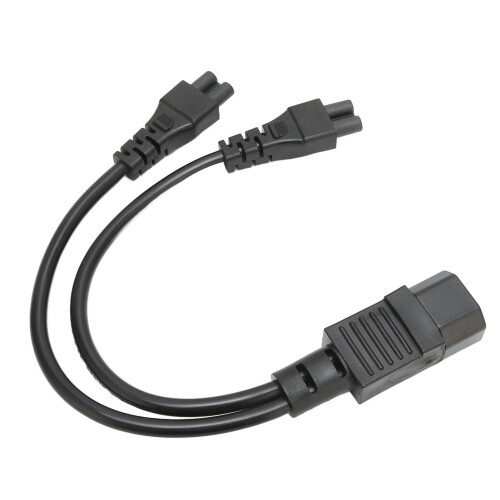 IEC320 C14 auf Dual-C5-Splitterkabel - 32 cm