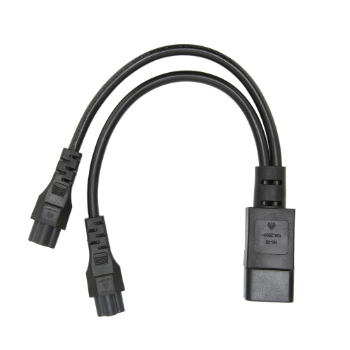 IEC320 C14 auf Dual-C5-Splitterkabel - 32 cm 1