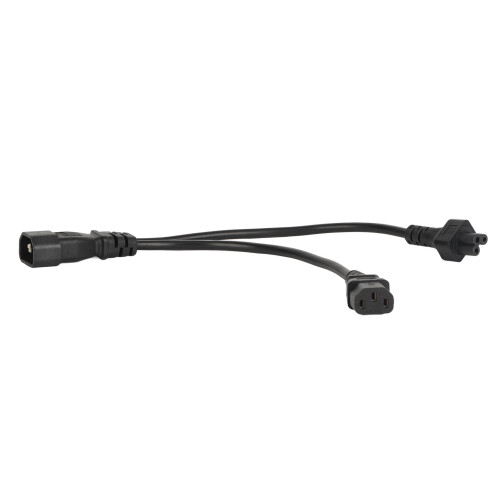Y-Splitter-Kabel IEC320 C14 zu C13+C5, 32cm, 10A 2